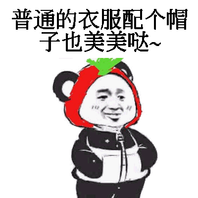 张学友熊猫头揣兜带字微信QQ表情包