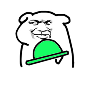 绿帽子复制表情符号图片